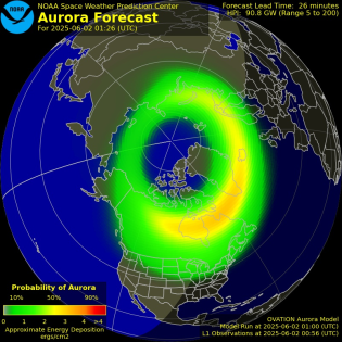 Current Northern hemispheric power input map