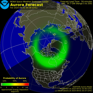 Current Northern hemispheric power input map