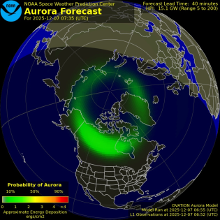 Current Northern hemispheric power input map