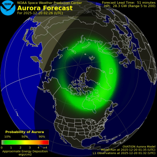 Current Northern hemispheric power input map