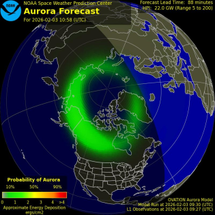 Current Northern hemispheric power input map
