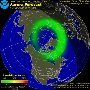 Current Northern hemispheric power input map