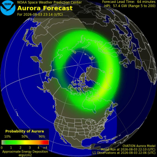 Current Northern hemispheric power input map